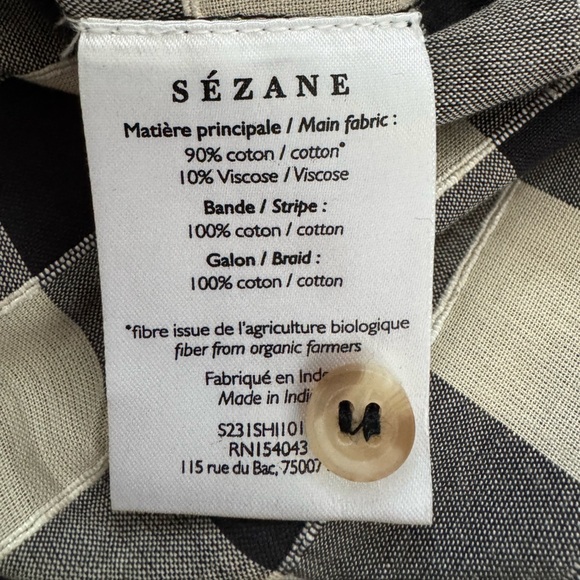 NWOT SEZANE CHEMISE BAILEY BLOUSE 36 - Picture 9 of 10